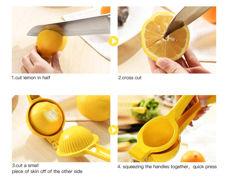  [AUSTRALIA] - Manual Juicer Citrus Lemon Squeezer,Fruit Juicer Lime Press Metal,Professional Hand Juicer Kitchen Tool(yellow） yellow