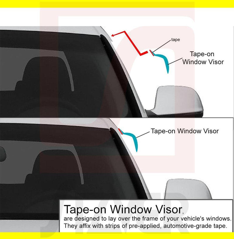  [AUSTRALIA] - SIZVER Smoked Window Visors Deflectors Rain Guards for 2013-2017 Nissan Altima