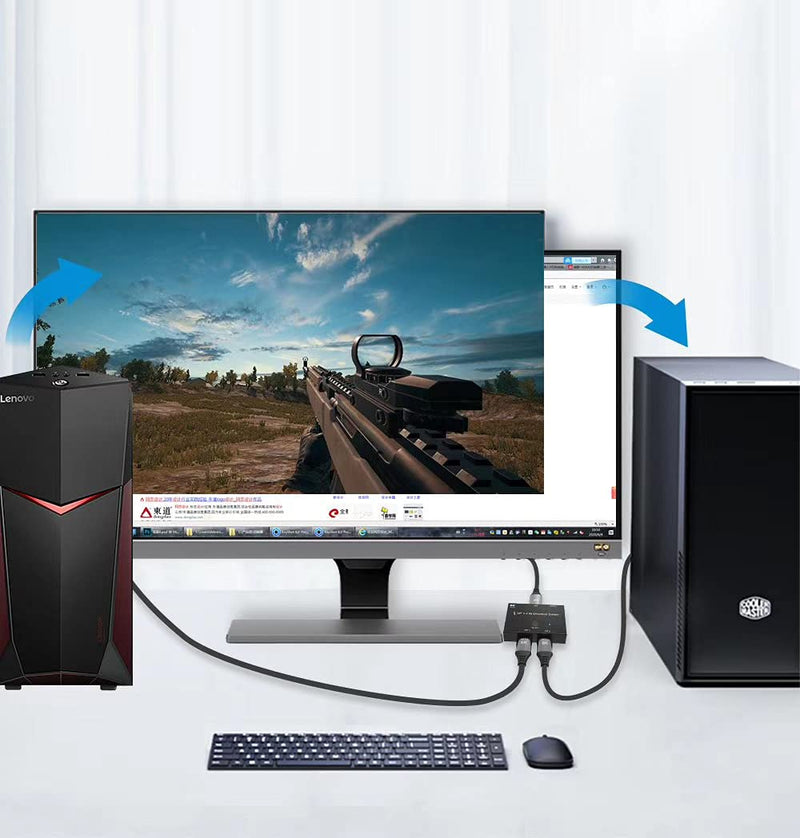  [AUSTRALIA] - CY DisplayPort Switch 8K DisplayPort Splitter Bi-Direction DisplayPort Switcher DisplayPort Switch Splitter DP DisplayPort Adapter Black Displayport Switch