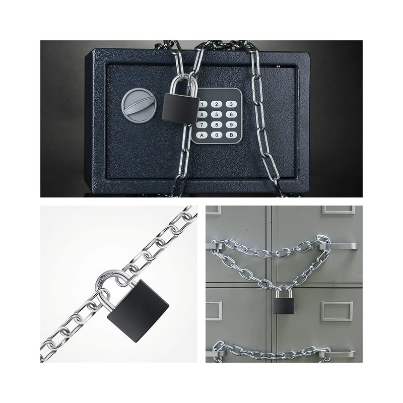  [AUSTRALIA] - CINCINNO 8 Pack Locks with Keys, 1-9/16" Covered Aluminum Weatherproof Padlock Keyed Alike for Gym Locker, Luggage, and Cases 8*S40mm