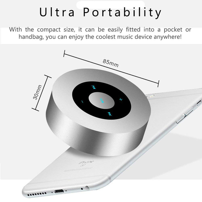  [AUSTRALIA] - LED Touch Bluetooth Speaker Portable Wireless Speakers with HD Sound / 12-Hour Playtime/Bluetooth 5.0 / Micro SD Support, for iPhone/ipad/Samsung/Tablet/Laptop/Echo dot (Gray) Gray