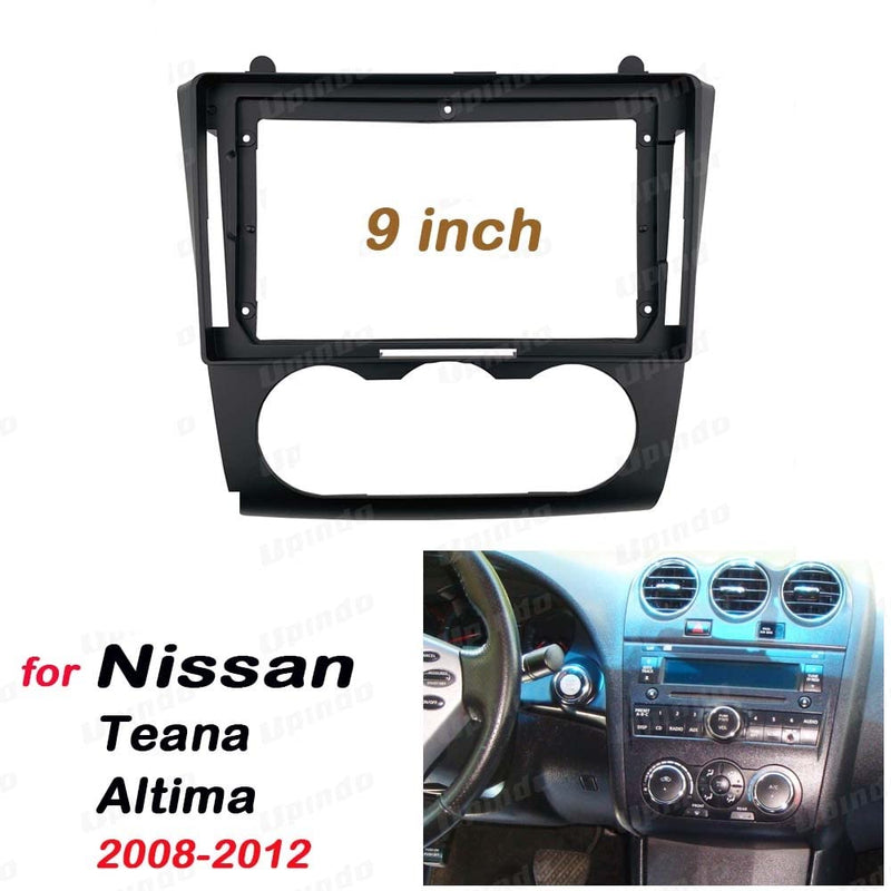 [AUSTRALIA] - YuYue Electronic 2Din Car DVD Frame Audio Fitting Adaptor Dash Trim Kits Facia Panel 9" Compatible with Nissan sentra Teana Altima (at/MT AC) Double Din Radio Player (Manual air-Conditioning Type) Manual air-conditioning type