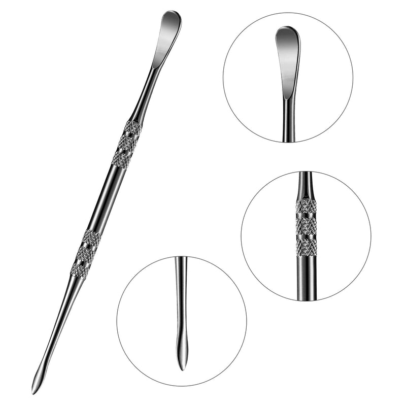  [AUSTRALIA] - 10 Packs Wax Carving Tool Wax Tool Carving Tool Rainbow Stainless Steel Tool Spoon 4.75 Inch (Black) Black