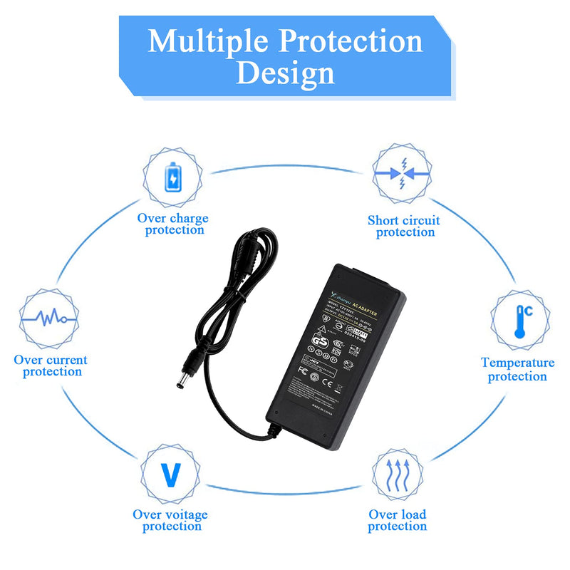  [AUSTRALIA] - Generic 12V 5A 60W AC to DC Power Supply Adapter Power Adapter AC 100-240V to DC 12V Transformers 12V 5A AC Adapter Charger Power Supply for Security Camera CCTV DVR Surveillance System, YZY1205