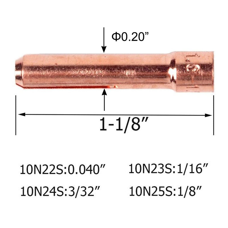  [AUSTRALIA] - Zinger 53pcs TIG Welding Torch Stubby Gas Lens #10 Pyrex Glass Cup Kit Accessories for DB SR WP-17/18/26 TIG Welding Torch,with Cup+Back Cup+Nozzle+Collet+Collet Body+Gas Lens+Cup Gasket