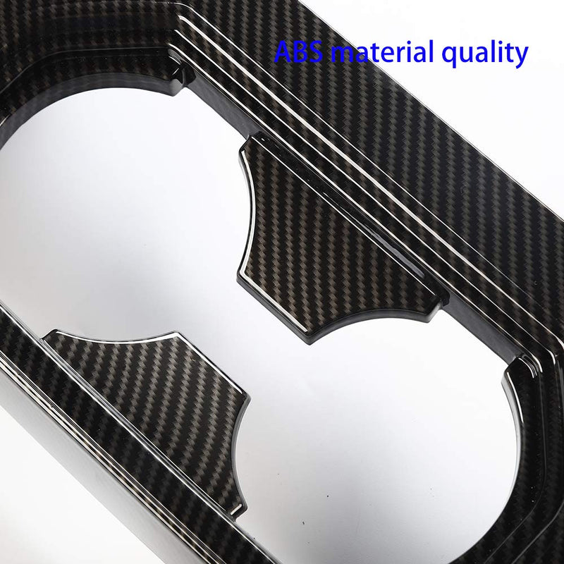  [AUSTRALIA] - Car Interior Armrest Box Rear Cup Holder Decoration Ring Cover Trim for Ford F150 2016 2017 (Carbon Fiber) Carbon Fiber