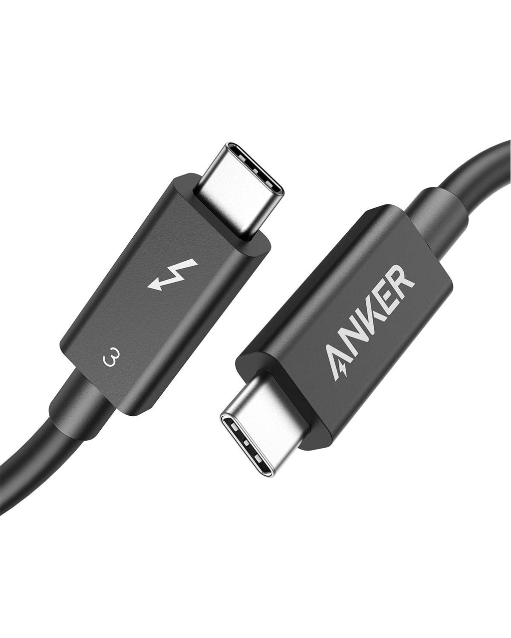  [AUSTRALIA] - Anker Thunderbolt 3.0 Cable 2.3 ft, Supports 100W Charging / 40Gbps Data Transfer USB C to USB C Cable, Ideal for Type-C MacBooks, Dell, iPad Air 4, iPad Pro 2020, Pixel, Hub, Docking, and More 2.3ft