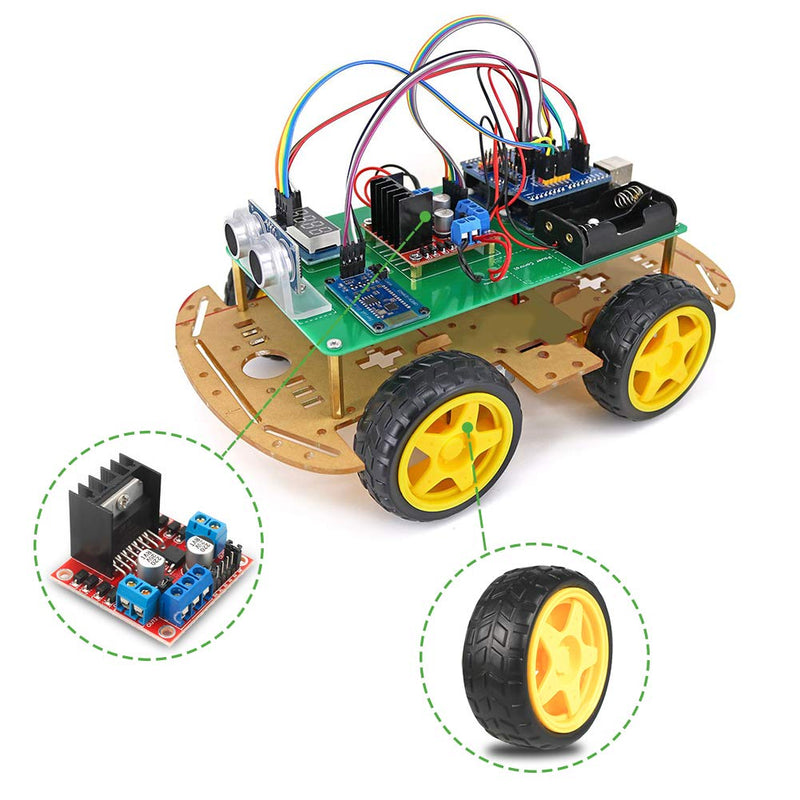  [AUSTRALIA] - KeeYees L298N Motor Drive Controller Board Stepper Motor Control Module Dual H-Bridge with DC Motor and Smart Car Wheel Compatible with Arduino