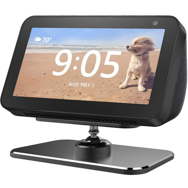  [AUSTRALIA] - ezbnb Echo Show 5 Stand, Aluminum 360 Degree Swivel Rotatable Holder for Echo Show 5 1st & 2nd, Easily Tilt Your SH0W 5 Forward or Backward to Improve Viewing Angle (1 Pack) 1