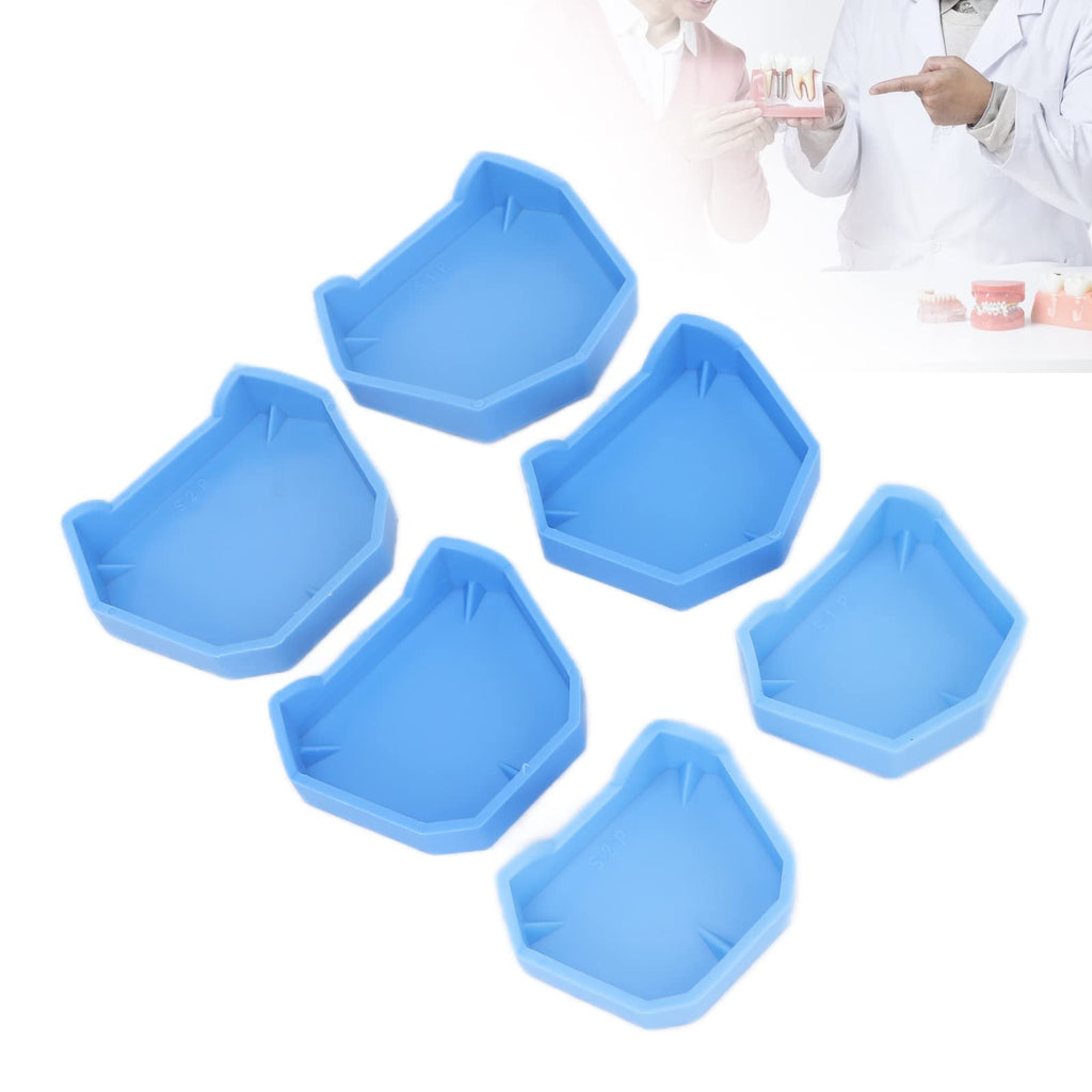  [AUSTRALIA] - Plaster Model Base, 6pcs Impression Material Mold, Silicone Lab Model Former Base Tray, for all types of pallets for dentists