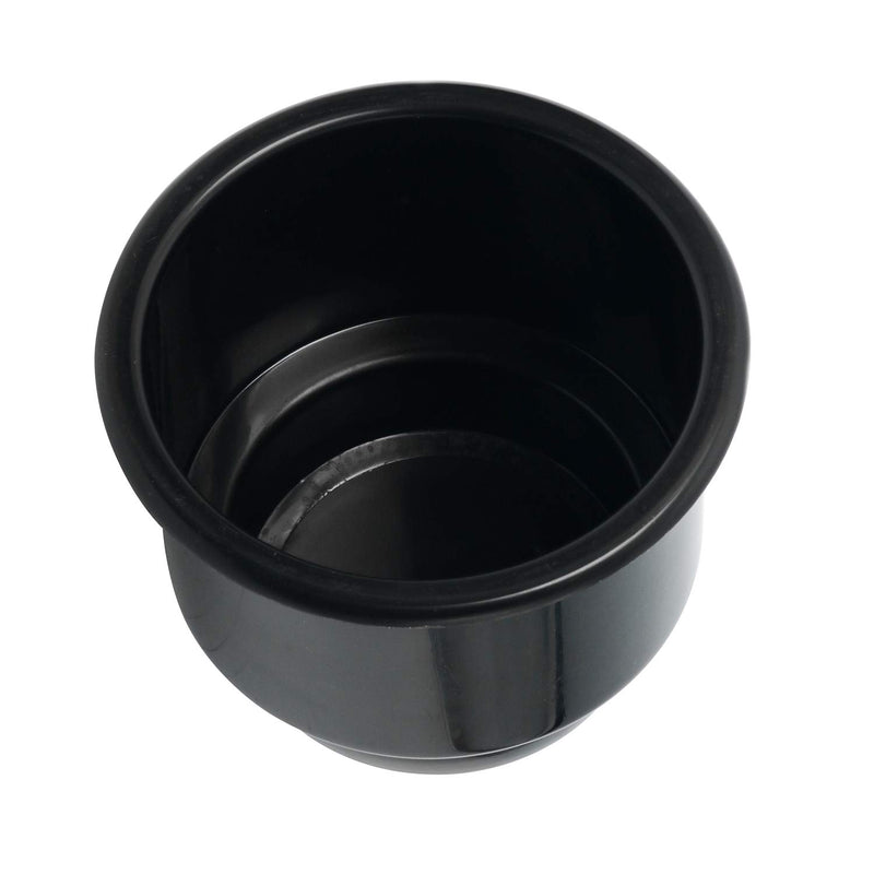  [AUSTRALIA] - NovelBee Recessed Plastic Cup Drink Holder with Drain for Boat Truck Car Camper RV (Black, 10pcs)