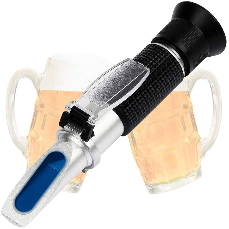 Anpro Brix Refractometer for Homebrew, Beer Wort Refractometer Dual Scale Specific Gravity 1.000-1.120 and Automatic Temperature Compensation 0-32% Replaces Homebrew Hydrometer, M - LeoForward Australia