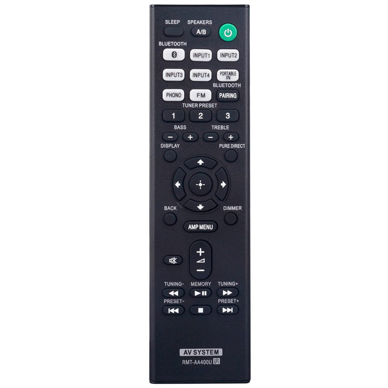  [AUSTRALIA] - RMT-AA400U Replacement Remote Control Supports for Sony Stereo Receiver AV Receivers STR-DH190 STRDH190 Home Theatre System