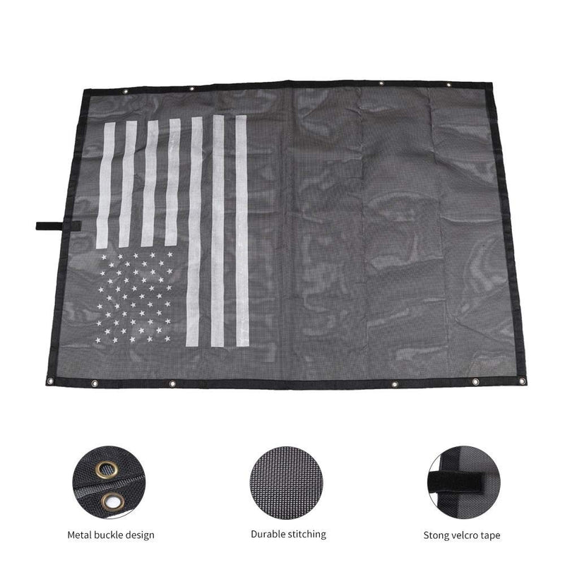  [AUSTRALIA] - JeCar Mesh Roof Sunshade Durable Polyester Bikini Top Cover for 1997-2006 Jeep Wrangler TJ, US Flag