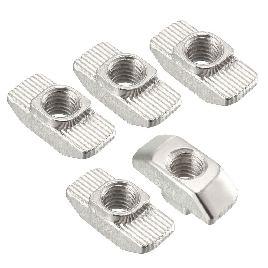  [AUSTRALIA] - uxcell Sliding T Slot Nuts, M6 Half Round Roll in T-Nut for 4040 Series Aluminum Extrusion Profile, Carbon Steel Nickel-Plated, Pack of 30