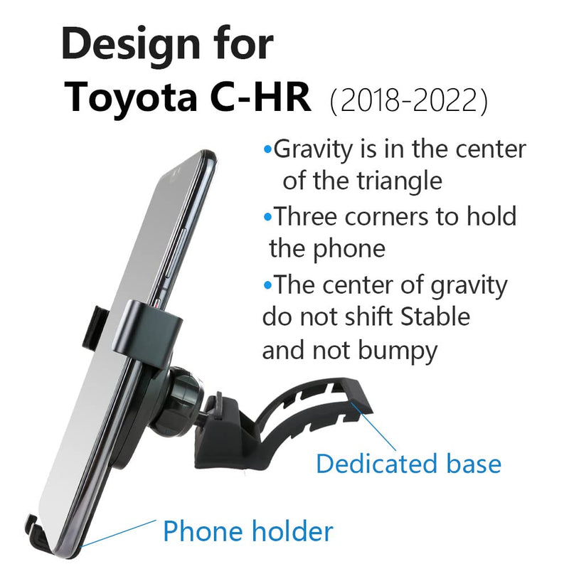  [AUSTRALIA] - LUNQIN Car Phone Holder for 2018-2022 Toyota CHR C-HR Auto Accessories Navigation Bracket Interior Decoration Mobile Cell Phone Mount