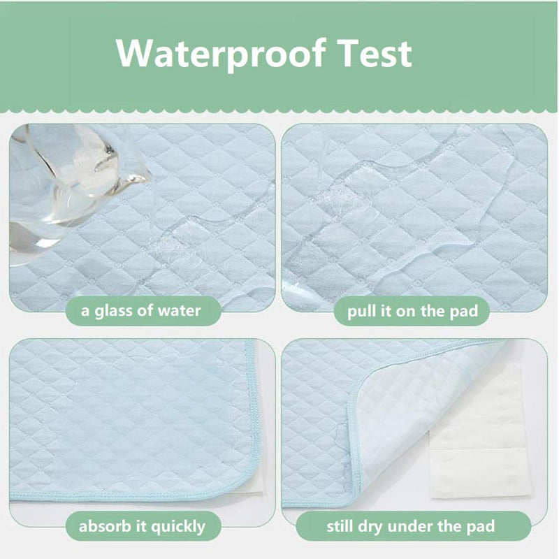  [AUSTRALIA] - [Upgrade]CloverCat 2 Pack Large Size 35x27” Bed Pads Washable Waterproof Mattress Protector, Reusable Pee Pads for Bed Wetting Toddlers, Adults, Elderly, Women or Kids, Children Waterproof Mattress