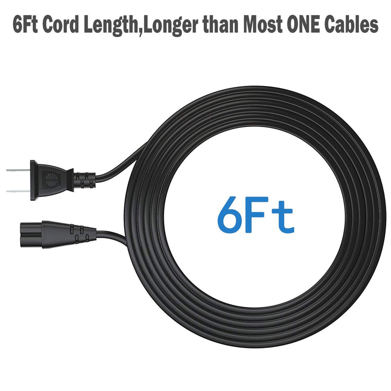  [AUSTRALIA] - 6Ft 2 Prong AC Power Cord Cable for Samsung LG TCL Sony Toshiba JVC HP Asus Acer Epson UN65KS8000FXZA UN40J5200AFXZA 43UH6100 Laptop Charger LED LCD Monitor TV Supply line 2 Prong Power Cord