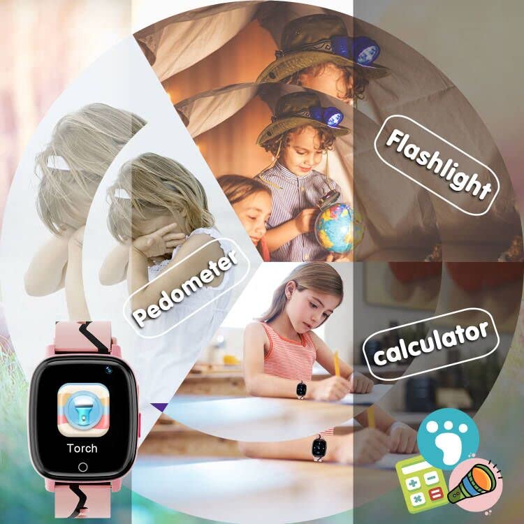  [AUSTRALIA] - Kids Smart Watch Girls Boys - Smart Watch for Kids Watches for Ages 4-12 Years with 14 Puzzle Games Music Video Alarm Calculator Flashlight Children Learning Toys Birthday Gifts Toddler Watch (Pink) Pink