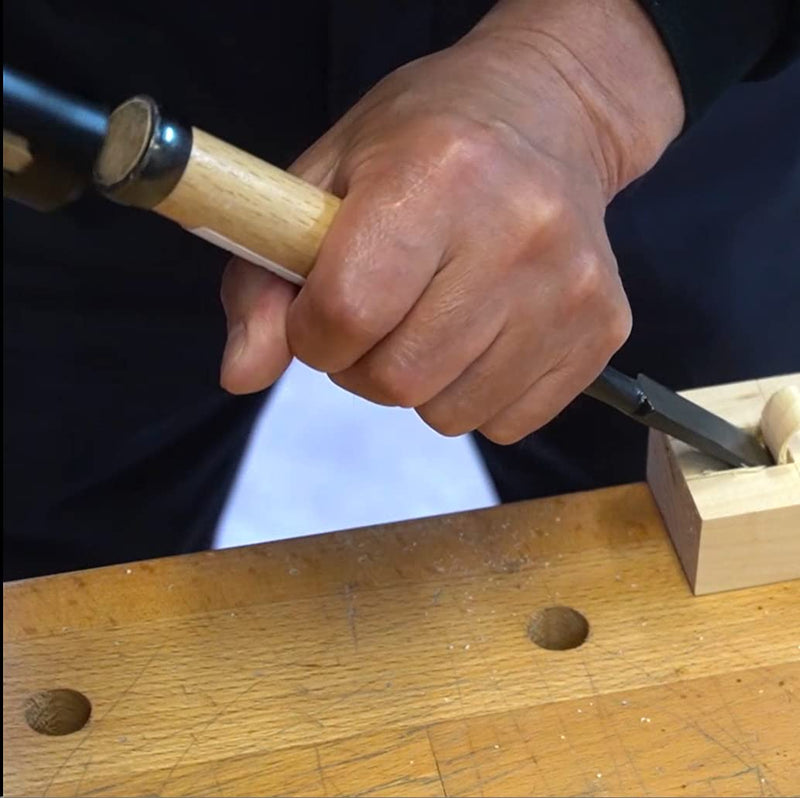  [AUSTRALIA] - KAKURI Chisel Hammer 8 oz (225g) Japanese Woodworking Carpenter Hammer for Chisel, Plane, Nail, Heavy Duty Japanese Carbon Steel Round Head Black, Made in JAPAN Black 225 g
