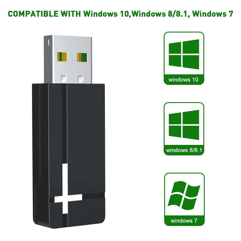 Wireless Adapter for Xbox One,Compatible with PC Windows 10, 8.1, 8, 7, fit for Xbox One Controller, Elite Series 2 and Xbox One X/S - LeoForward Australia