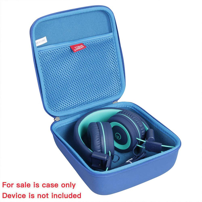  [AUSTRALIA] - Hermitshell Travel Case for noot Products K11/Elecder i37/POWMEE M1/POWMEE M2/Mpow CH8/iRAG J01/noot Products K22/NIVAVA K8/noot Products K33/iClever/Sonitum Kids Headphones(Only Case) (Blue) Blue