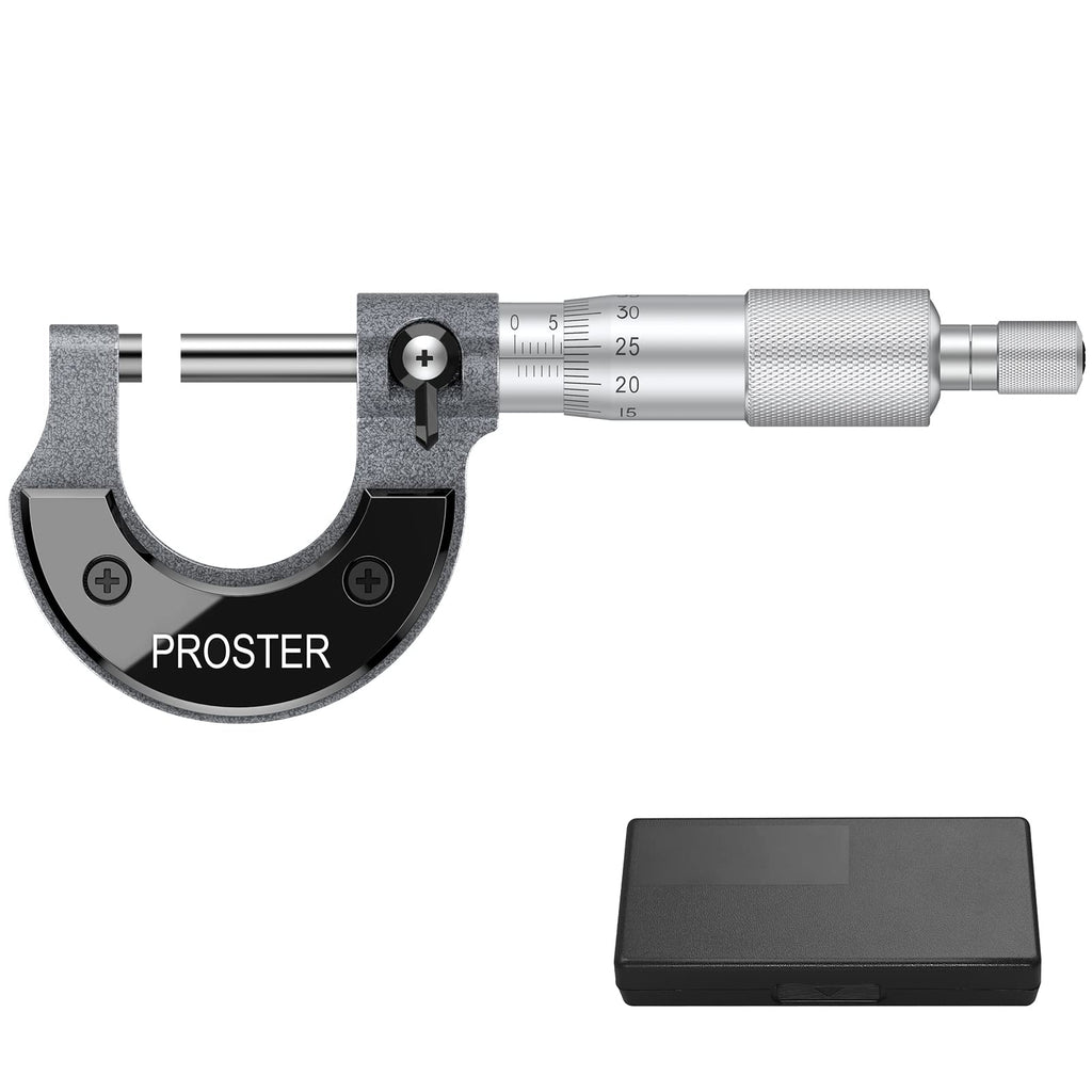  [AUSTRALIA] - Proster outside micrometer 0-25 mm range micrometer 0.01 mm resolution micrometer micrometer screw metric external brake caliper