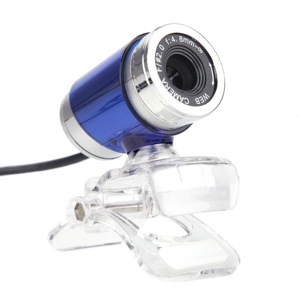  [AUSTRALIA] - Docooler USB 2.0 0.3 Million Pixels Camera Web Cam with MIC Clip-on 360 Degree for Desktop Skype Computer PC Laptop Blue