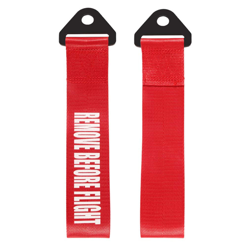  [AUSTRALIA] - Dorhea Racing Tow Strap Red High Strength Tow Strap Universal Cars Set Belt Nylon Strap Traction Rope Trailer Hook Compatible with Front Or Rear Bumper Towing Hooks Decorative Trailer Belt (Red)