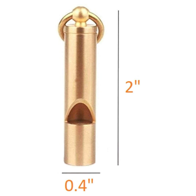 Loudest Brass Whistle | Best Premium Emergency Whistle | One Piece | Outdoor Survival Whistle | On Key-Chain or Hang Around Your Neck and Carry it Anywhere! - LeoForward Australia