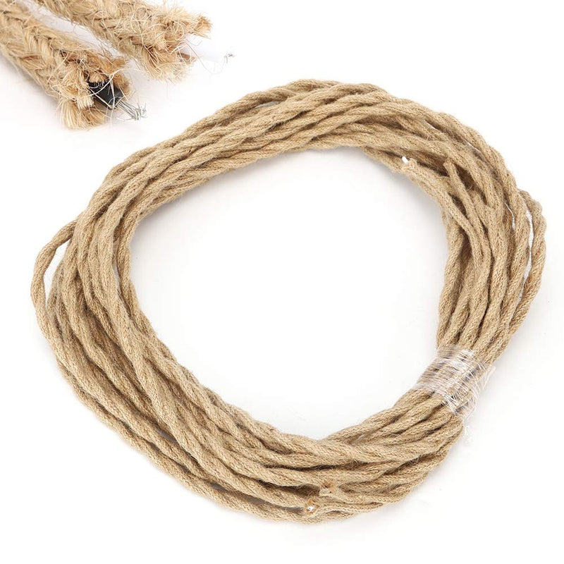  [AUSTRALIA] - Electrical Wire Retro Power Cord Decorative wire twisted into two strands for kitchen, dining room, balcony, window(10M) 10M