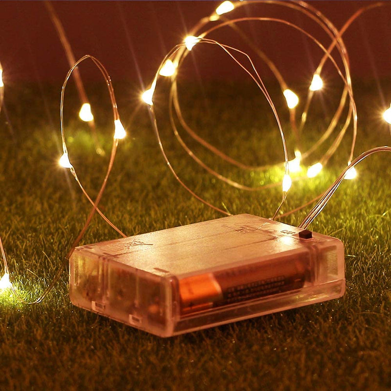 Led String Lights, Sanniu Mini Battery Powered Copper Wire Starry Fairy Lights, Battery Operated Lights for Bedroom, Christmas, Parties, Wedding, Centerpiece, Decoration (5m/16ft Warm White) 1 Pack - LeoForward Australia