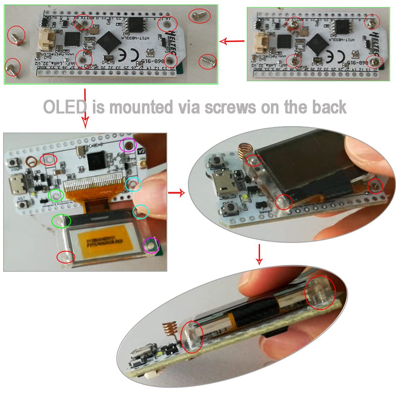  [AUSTRALIA] - 915MHz ESP32 LoRa 0.96 OLED Development Board WiFi SX1276 Module + LoRa Antenna for Arduino LoraWan IOT Internet of Thing (Pack of 2)