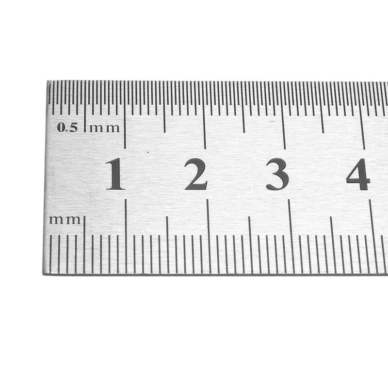  [AUSTRALIA] - uxcell Straight Ruler 400mm 16 Inch Metric Stainless Steel Measuring Ruler Tool with Hanging Hole