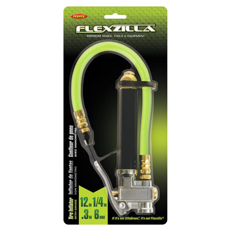 Flexzilla Premium Straight-On Tapered Chuck Inflator with 12 in. Hose (20-170 PSI) -AL2000FZ Tire Inflator - LeoForward Australia