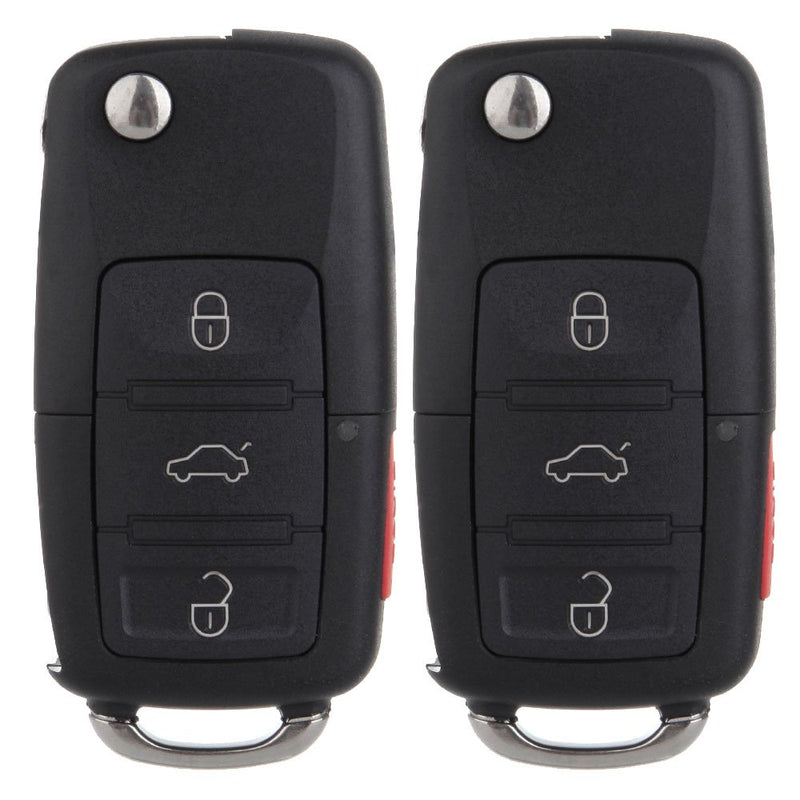 SCITOO Replacement for 2X4 Button Key Fob Keyless Entry Remote Fob 02-10 Volkswagen Jetta Passat Golf Beetle NBG735868T - LeoForward Australia