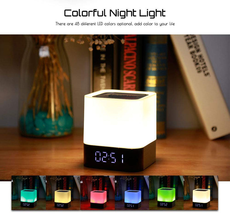  [AUSTRALIA] - Foreita Night Light Bluetooth Speaker - Touch Control Bedside Lamp Night Light Dimmable Warm Light Lamp 4000mAh Battery Support MP3 USB AUX for Kids Bedroom