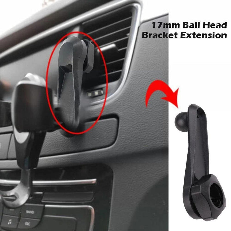  [AUSTRALIA] - ThtRht 2 Pack 17mm Ball Joint Extension Arm Female to Male Head Dead Angle Adapter Bracket Extender Rotating Rod for Car Air Outlet Vent Phone Stand GPS Mount Holder Dash Camera Handle Hook Clamp