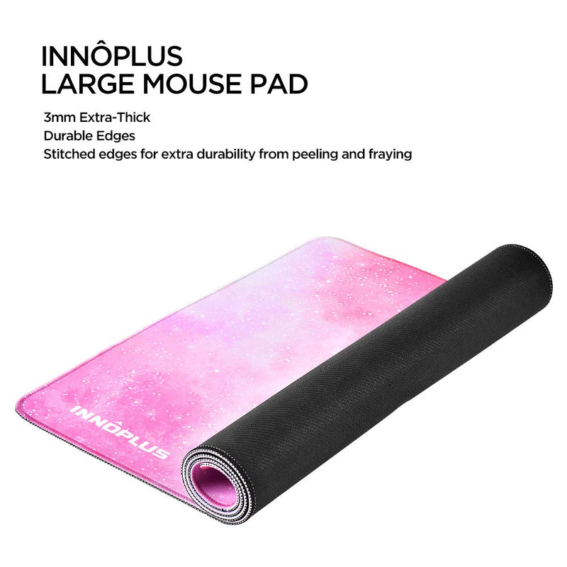 Gaming Mouse Pad, Large Mouse Pad XL Pink, Mouse Pads for Computers 31.5×15.75In, Large Extended Gaming Keyboard Mouse Pads, Big Desk Mouse Mat Designed for Gaming Surface/Office, Durable Edges - LeoForward Australia