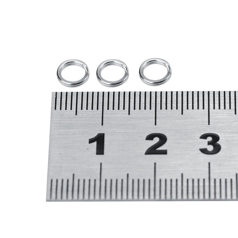 nap Split Ring, 50pcs/100pcs 7 Sizes Stainless Steel Fishing Tackle Bait Double Circle Split Ring Connector(#3) - LeoForward Australia