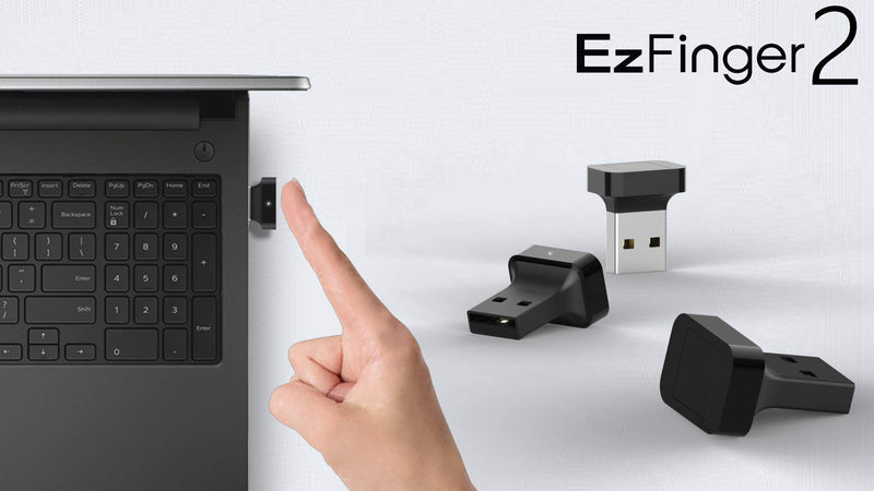  [AUSTRALIA] - Octatco EzFinger2 [Black] – Fingerprint Security Key, FIDO2 Certified – Compatible with Windows Hello, Office 365, Azure and Many More Platforms – Fast and Secure Authentication
