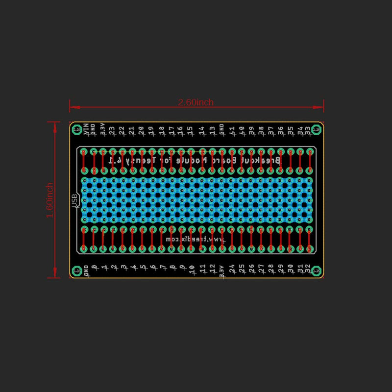  [AUSTRALIA] - Treedix Breakout Board Module with Pin Board for Teensy 4.1/3.5/3.6 Compatible with Arduino