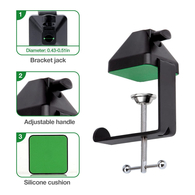  [AUSTRALIA] - Heavy-Duty Metal Table Mount Clamp, Desk Table Mount C Clamp For Microphone Mic Suspension Boom Scissor Arm with Adjustable Screw, Fits up to 2.48 inches/6.2cm Desktop Thickness by SUNMON