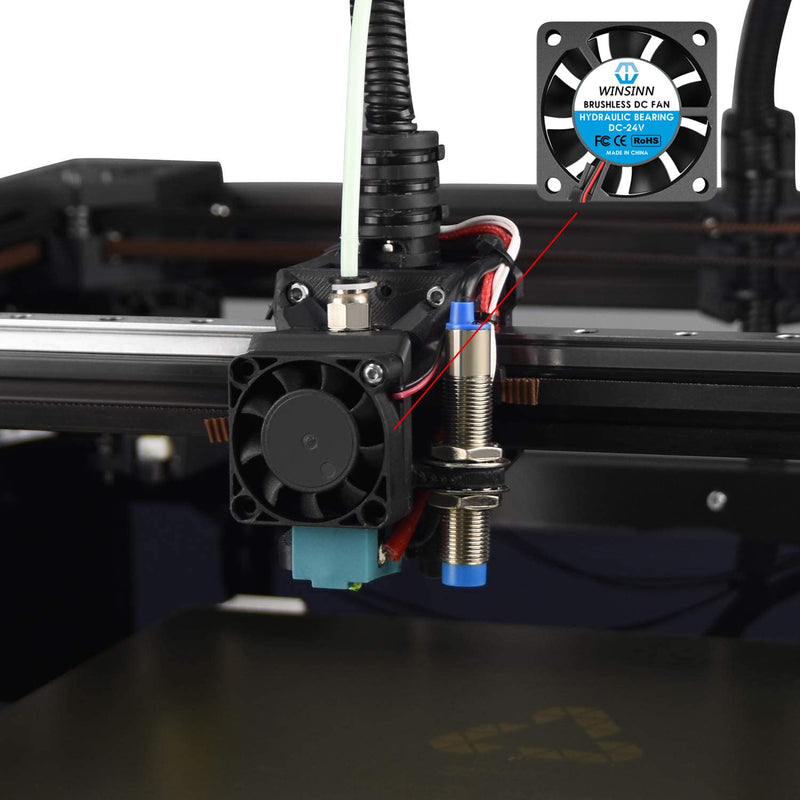  [AUSTRALIA] - WINSINN 40mm Fan 5V, 3D Printer Micro 5 Volt Fans 4010 Hydraulic Bearing, Brushless Cooling 40mmx10mm 2PIN (Pack of 5Pcs) DC 5V