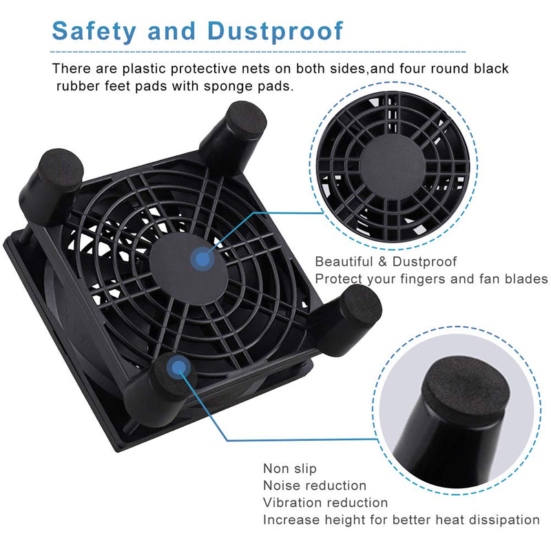  [AUSTRALIA] - GDSTIME Quiet 90mm Fan, Router Cooler Fan, 90mm x 25mm DC 5V USB Brushless Cooling Fan