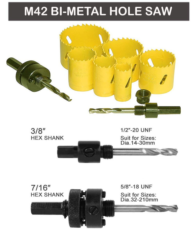 Max-Craft Bi-Metal Hole Saw 1"(25mm) M42 Cobalt 8% With Arbor and Pilot Center Drill Bit Heavy Duty Bi Metal Hole Cutter Cutting Holes in Steel,Metal, Wood, Plastic, Aluminum. 1"(25MM) - LeoForward Australia