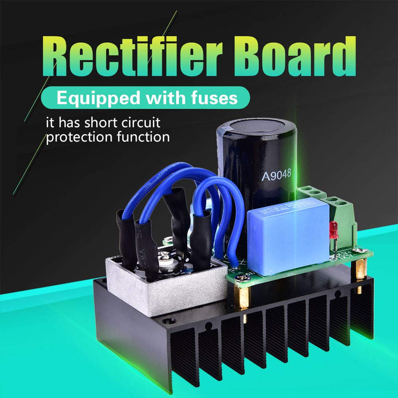  [AUSTRALIA] - 0-220V AC / 0-311V DC 10A Rectifier Board Power Supply Board Rectifier with lightning protection tube, NTC surge current and fuses