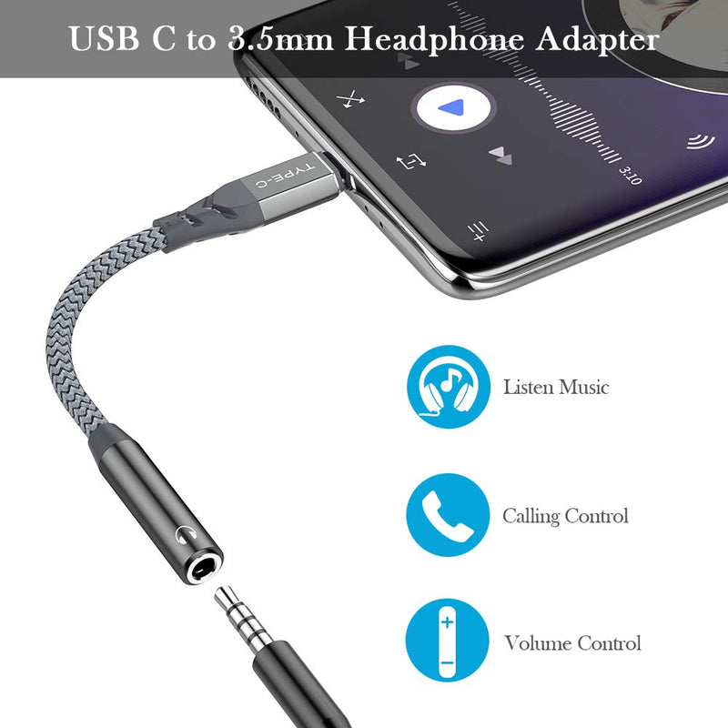  [AUSTRALIA] - USB Type C to 3.5mm Headphone Jack Adapter for Samsung S22 S23 Ultra S21 FE S20 Ultra,USB C to Aux Audio Dongle Cable Cord Headphone Jack for Pixel 6 7 5 4,Galaxy Note 20 10+ S10,iPad Pro,Oneplus 9