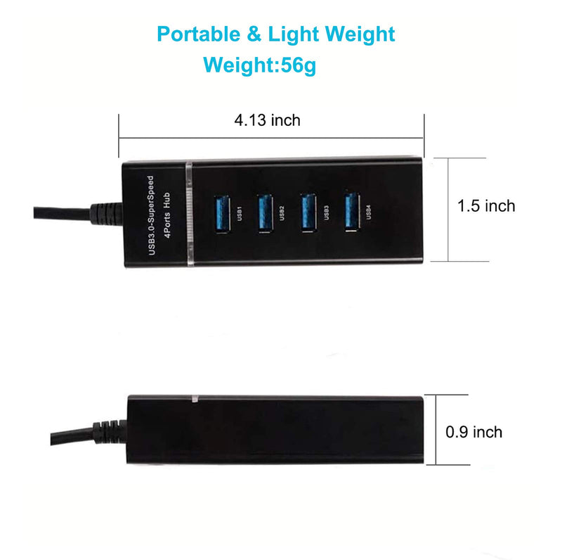 PS4/PS5 USB Hub, ApexOne 4-Port USB 3.0 Hub High Speed 5Gbps USB Splitter Adapter for PS4/PS5, Xbox One/360, Mouse, Keyboard, Laptop, Notebook PC, Moblie HDD, MacBook, Mac Pro/Mini, iMac, Surface Pro 0.98ft cable - LeoForward Australia