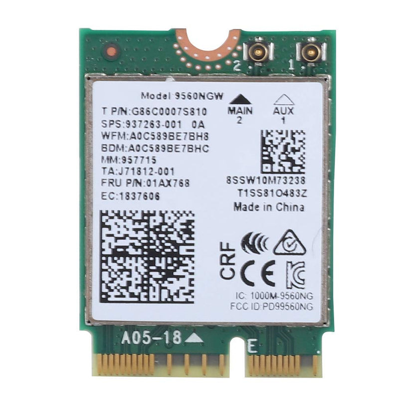  [AUSTRALIA] - Wireless WiFi Card for Intel 9560AC NGW, 1730Mbps 2.4G/5G Dual Band Bluetooth 5.0 Network Card for Samsung/Dell/Sony/ACER/ISUS/MSI/Clevo/Terransforce/Hasee